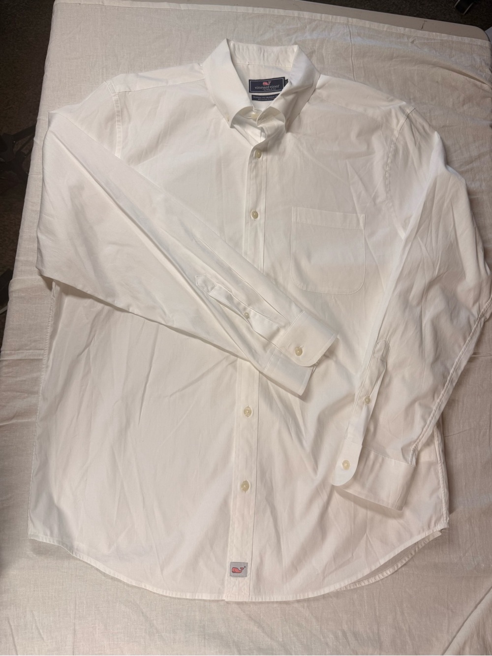 Vineyard Vines Classic Fit Murray Shirt Men’s L White Stretch Button Down